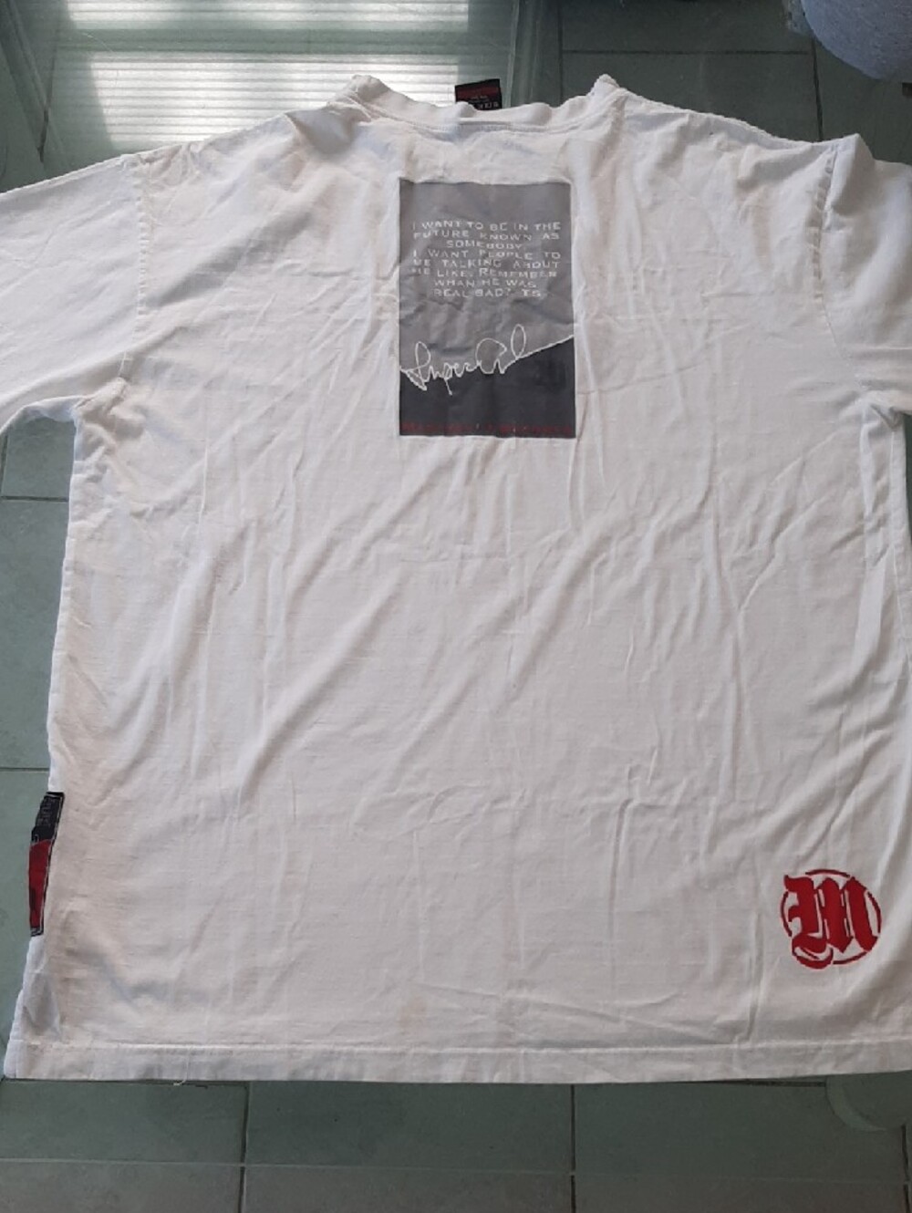 OFFICIAL Makaveli/TUPAC Y2K Early 2000 VINTAGE Branded White Short Sleeve Sz XXL - Picture 8 of 10